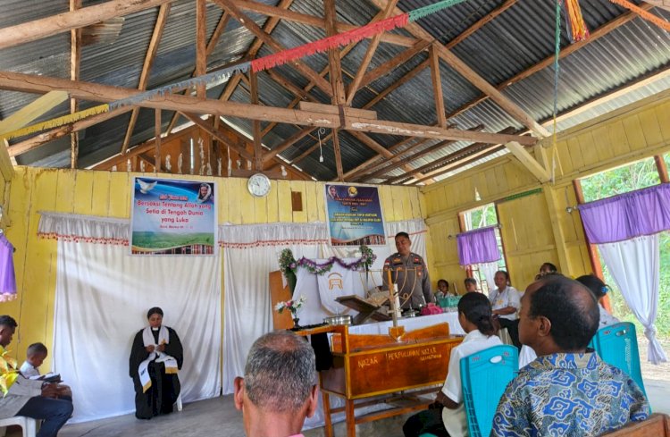Polsubsektor Pureman Gelar Patroli dan Minggu Kasih di Gereja GMIT Ebenheizer Elapai, Sampaikan Himbauan Kamtibmas