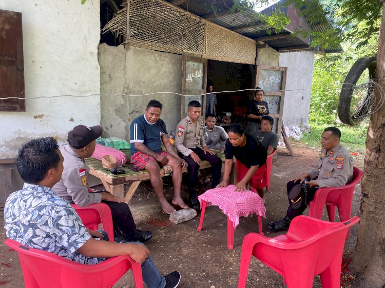 Polsek Alor Timur Gelar Patroli Kamtibmas dan Sambang Warga di Desa Maritaing