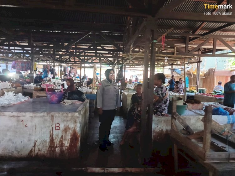Polsek Alor Barat Daya Tingkatkan Patroli dan Pengamanan di Pasar Rakyat Moru