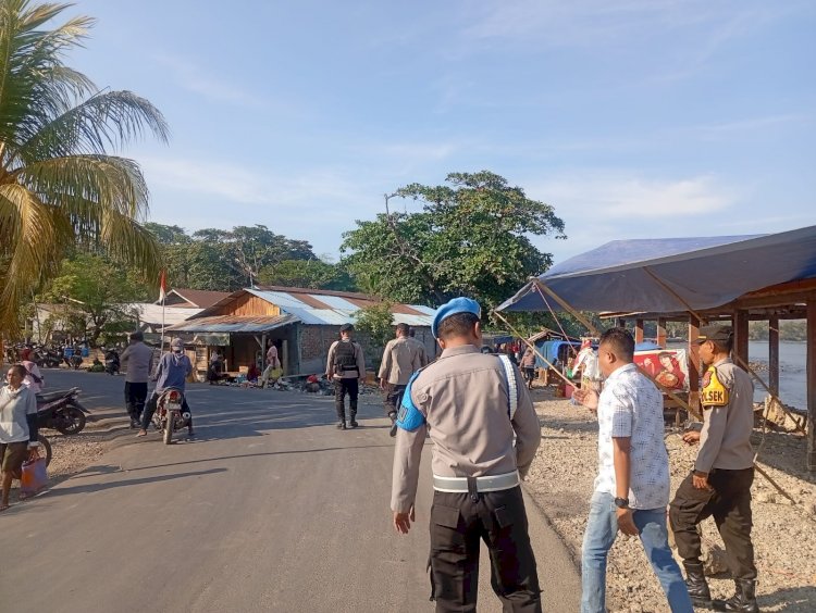 Polsek Pantar Tingkatkan Patroli Dialogis di Pasar Kabir, Warga Diimbau Waspadai Miras dan TPPO
