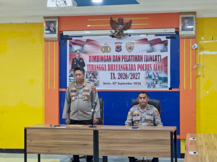 KAPOLRES ALOR RESMI BUKA BINLAT TURANGGA BHAYANGKARA, TEKANKAN DISIPLIN DAN MENTAL CALON ANGGOTA  POLRI