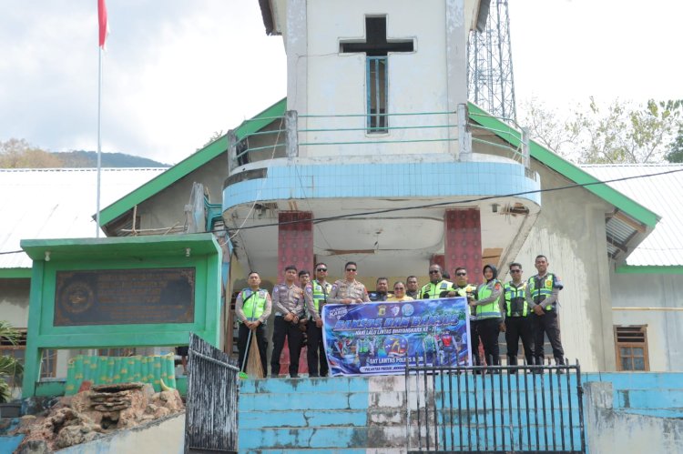 Satlantas Polres Alor Gelar Bakti Religi di Gereja dan Masjid Jelang Hari Lalu Lintas Bhayangkara ke-71