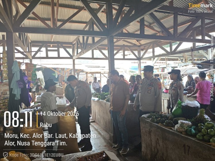 Polsek Abad Intensifkan Patroli di Pasar Moru, Imbau Masyarakat Jaga Kamtibmas