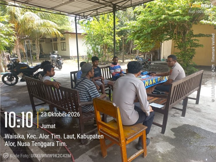Polsek Alor Timur Laut Gelar Rembuk Warga, Bantu Cari Solusi Pembagian Air Irigasi Secara Adil