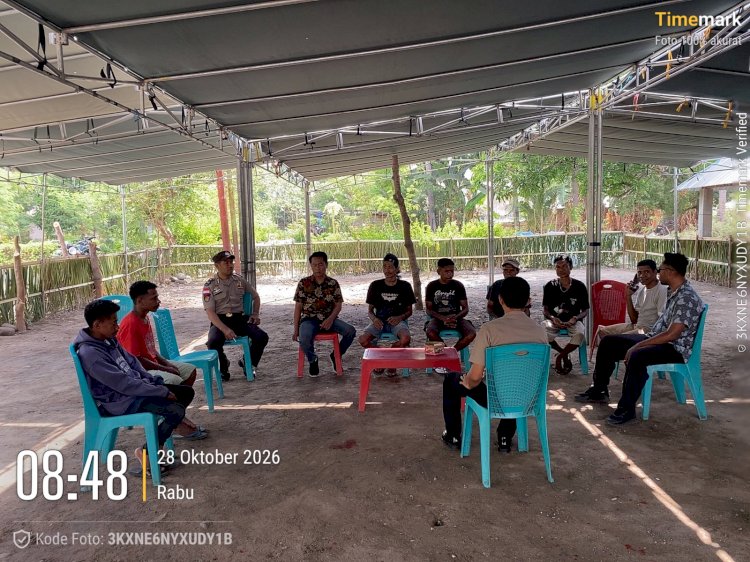 POLSEK ALOR TIMUR GELAR PATROLI DAN SAMBANG WARGA MARITAING, PERKUAT KAMTIBMAS