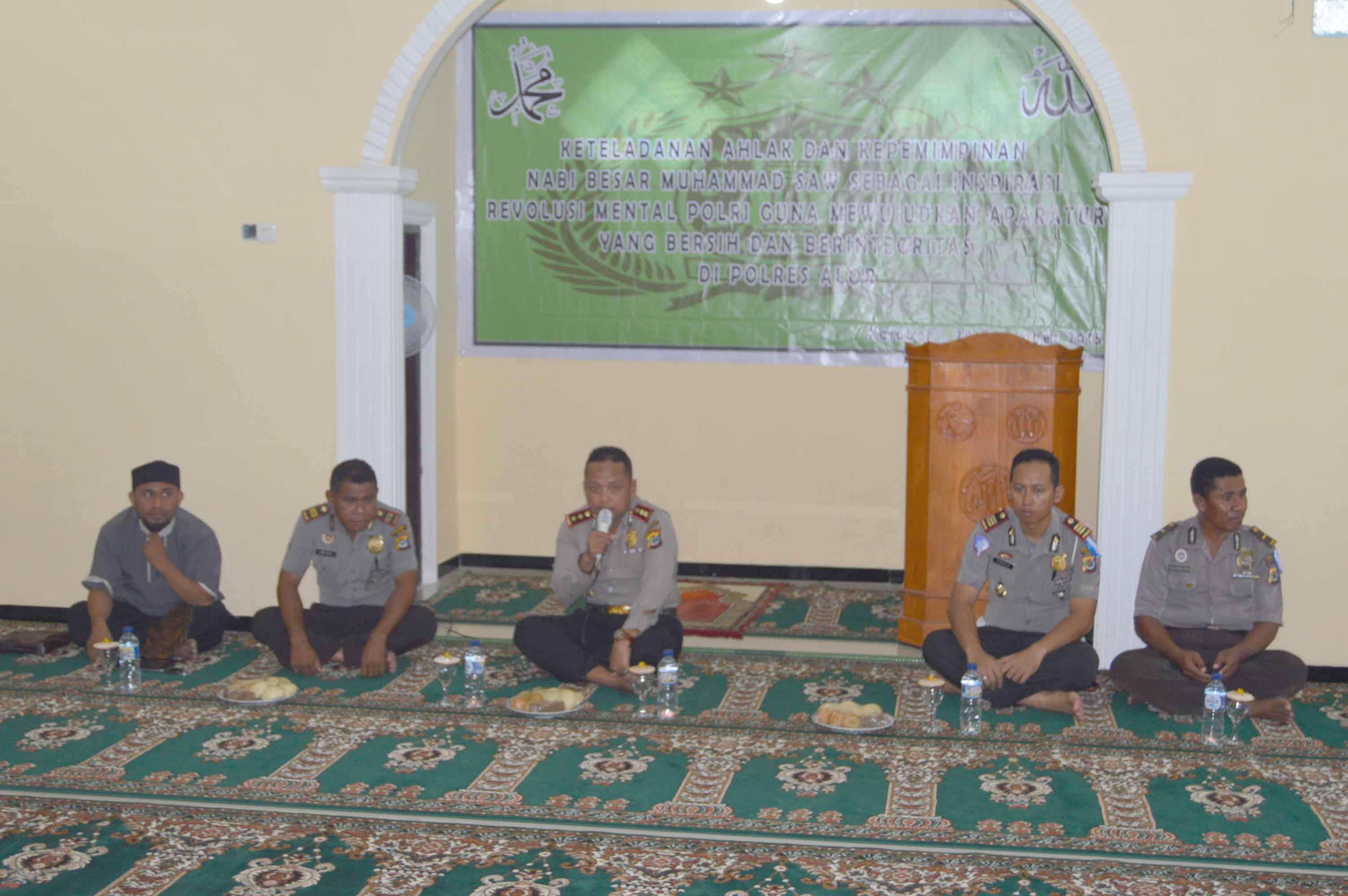 KAPOLRES ALOR GELAR PERAYAAN MAULID NABI MUHAMMAD SAW 1437 H