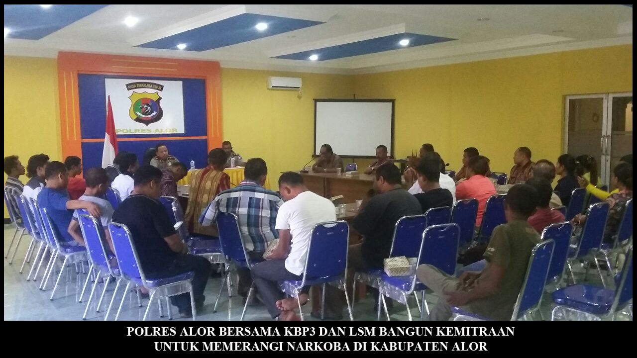 Polres Alor Bersama KBP3 Dan LSM Bangun Mitra Untuk Perangi Narkoba