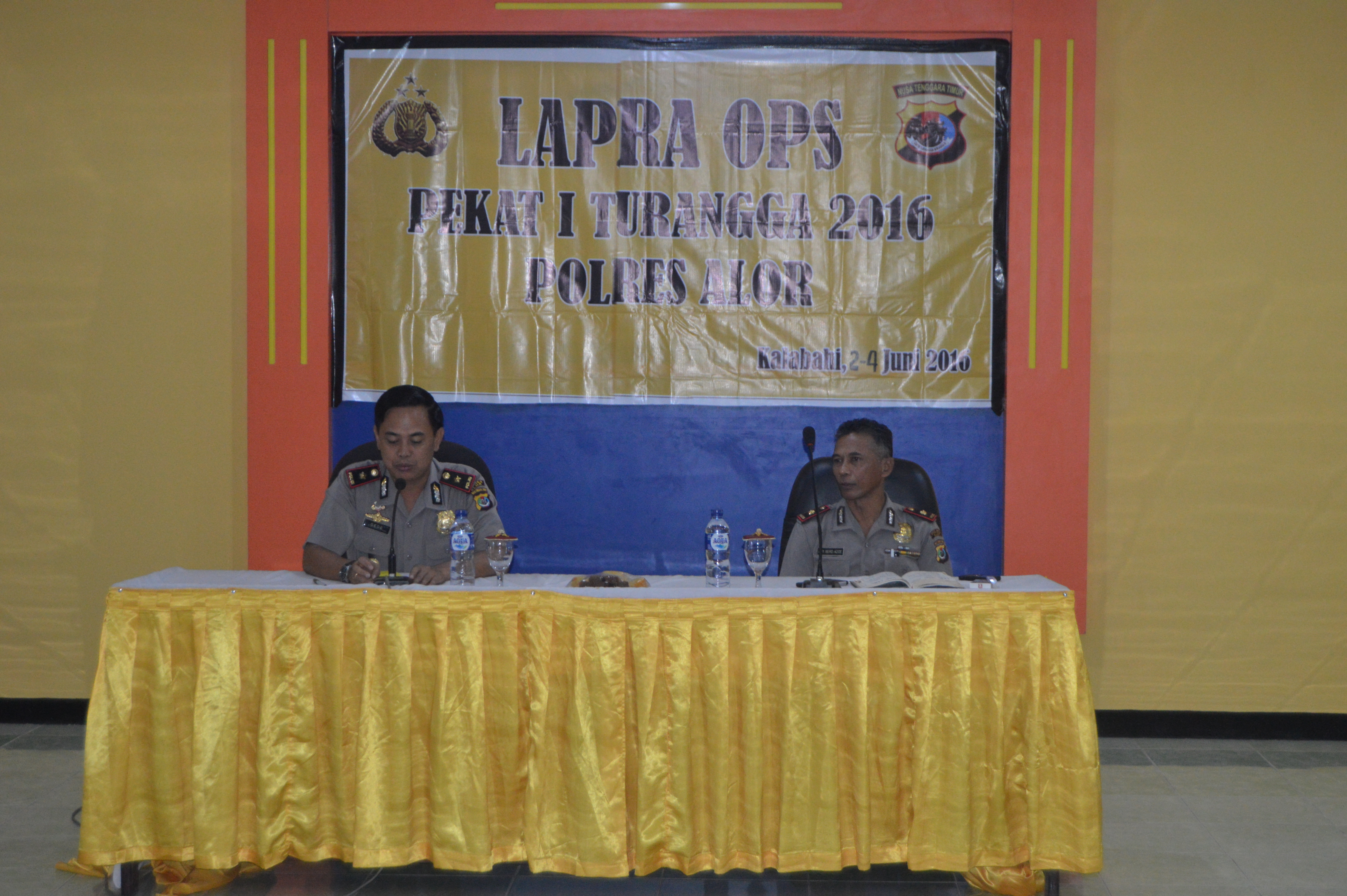 Waka Polres Alor Pimpin Latihan Pra Ops Pekat I 2016