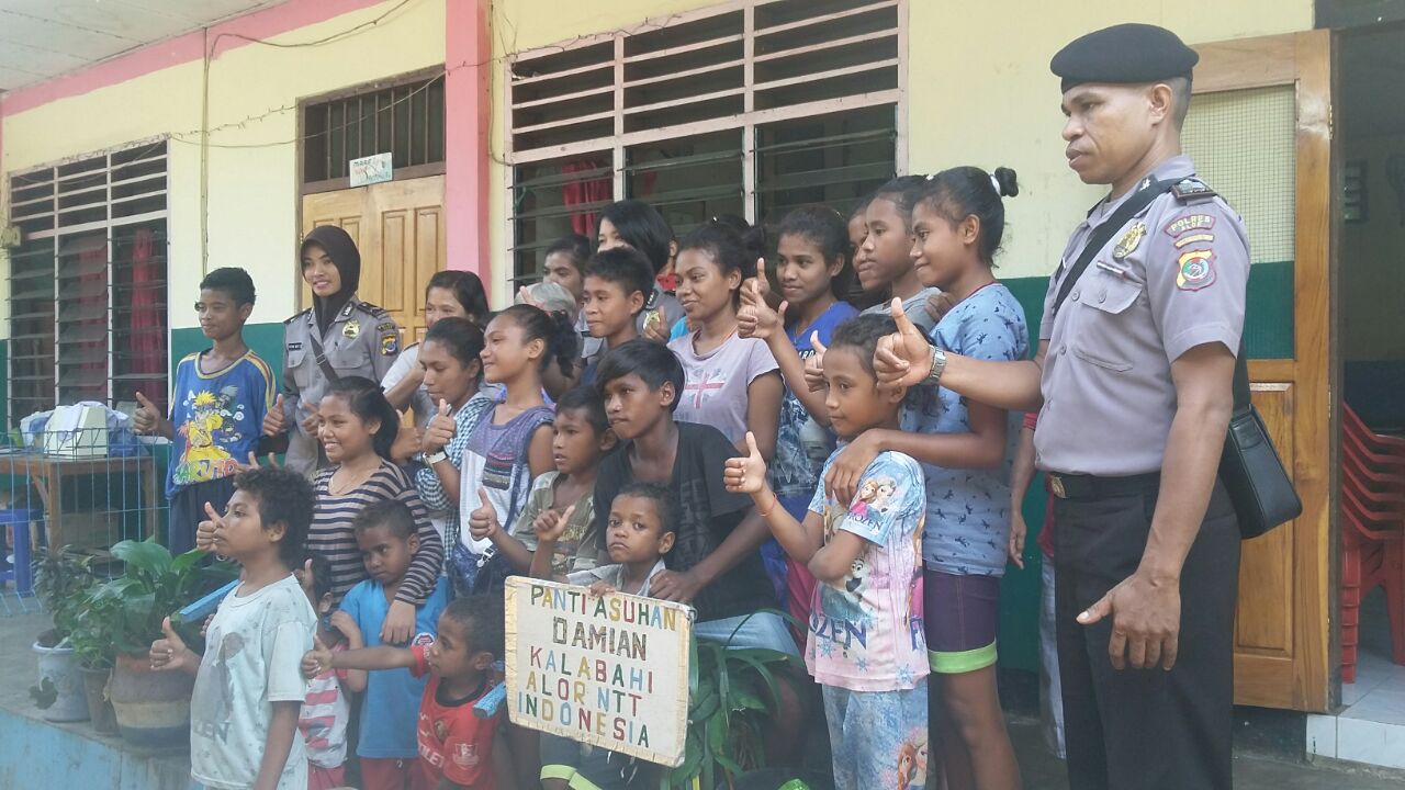 Beri Pesan Kamtibmas, Satuan Binmas Polres Alor Kunjungi Panti Asuhan