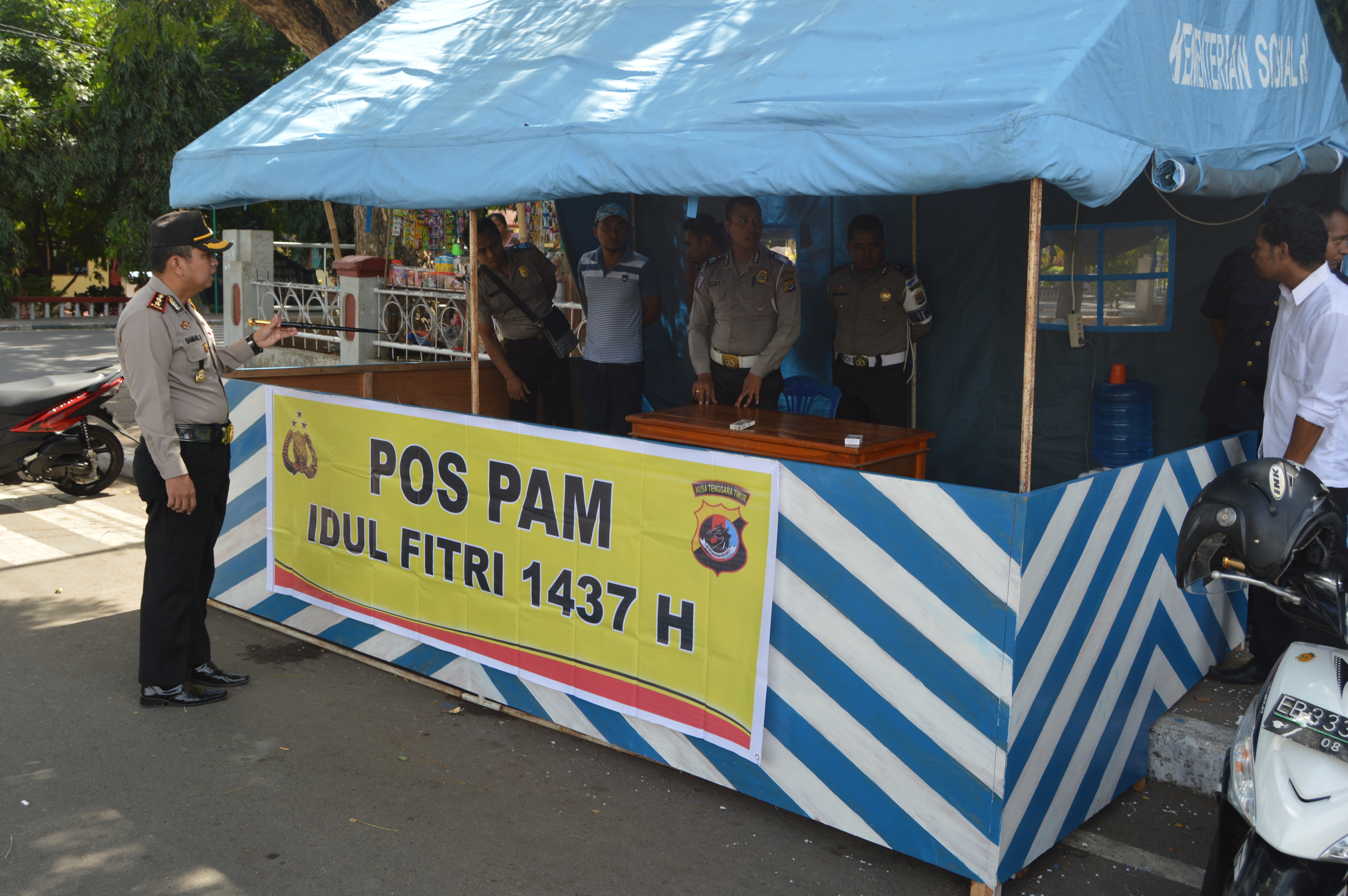Kapolres Alor Lakukan Pengecekan Pos Pengamanan (Pam) Operasi Ramadniya Turangga 2016