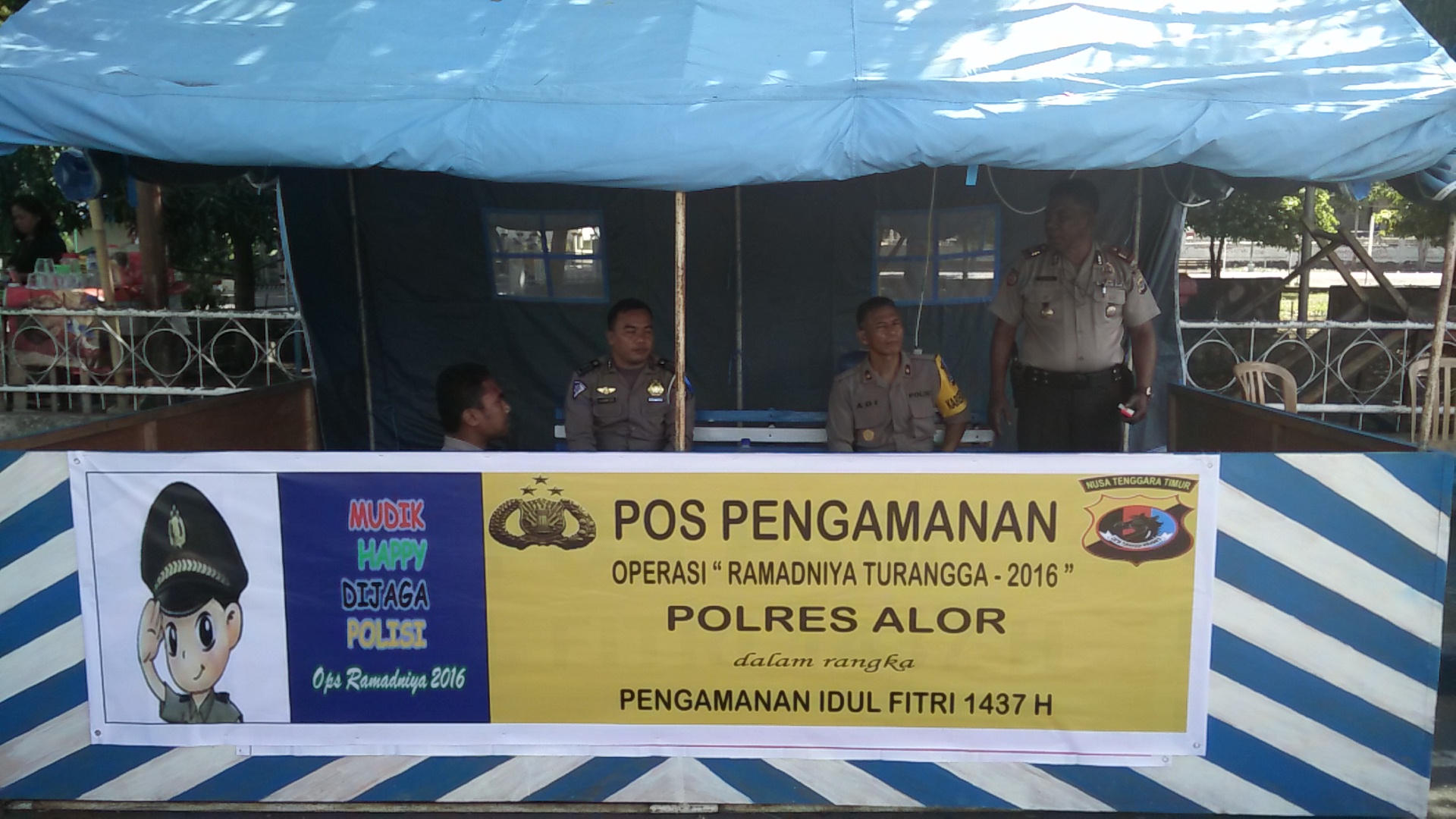 Kabag Ops Polres Alor Kunjungi Pos Pam OPS Ramadniya Turangga 2016