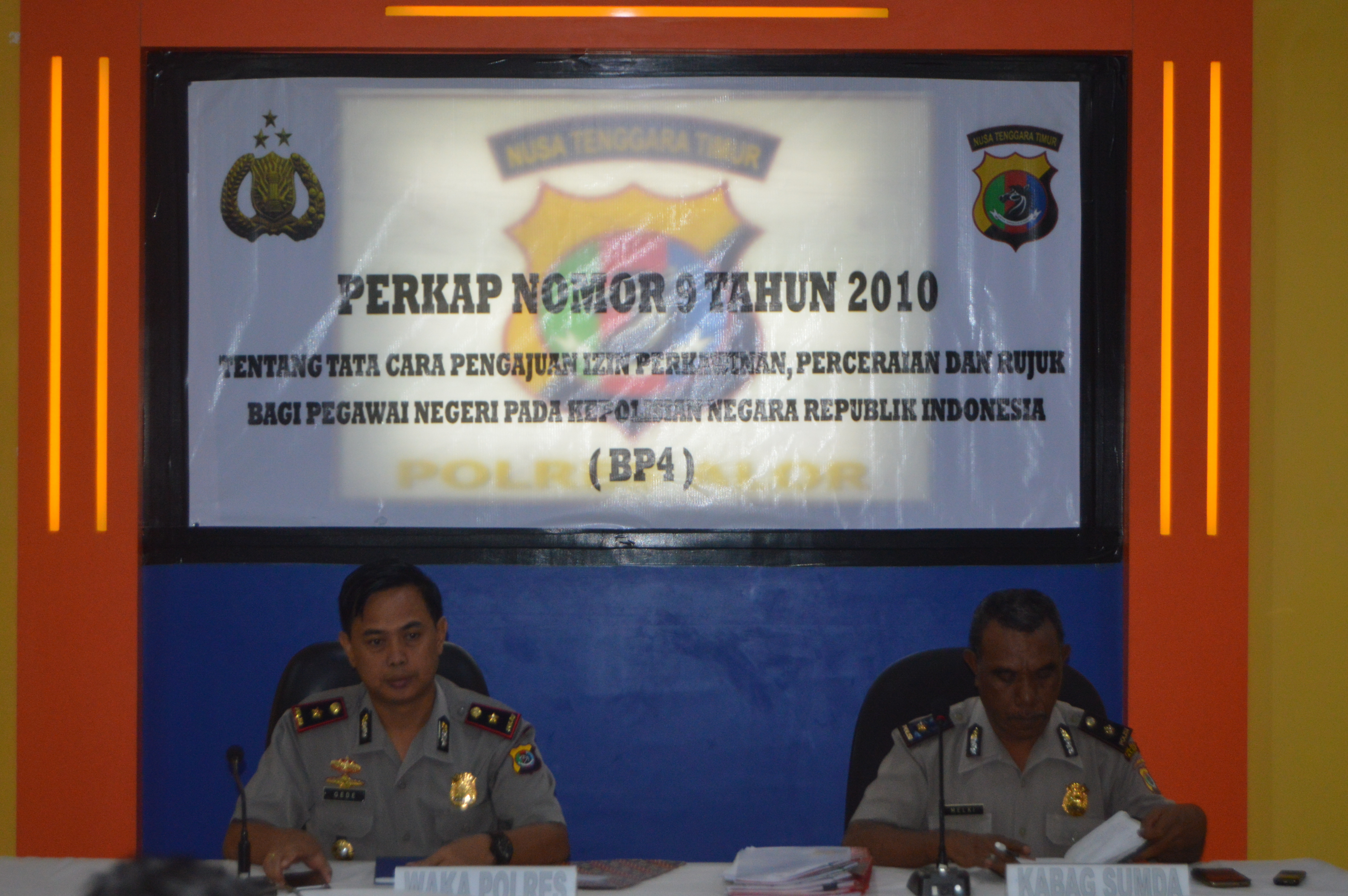 WAKA POLRES ALOR MEMIMPIN PELAKSANAAN SIDANG BP4