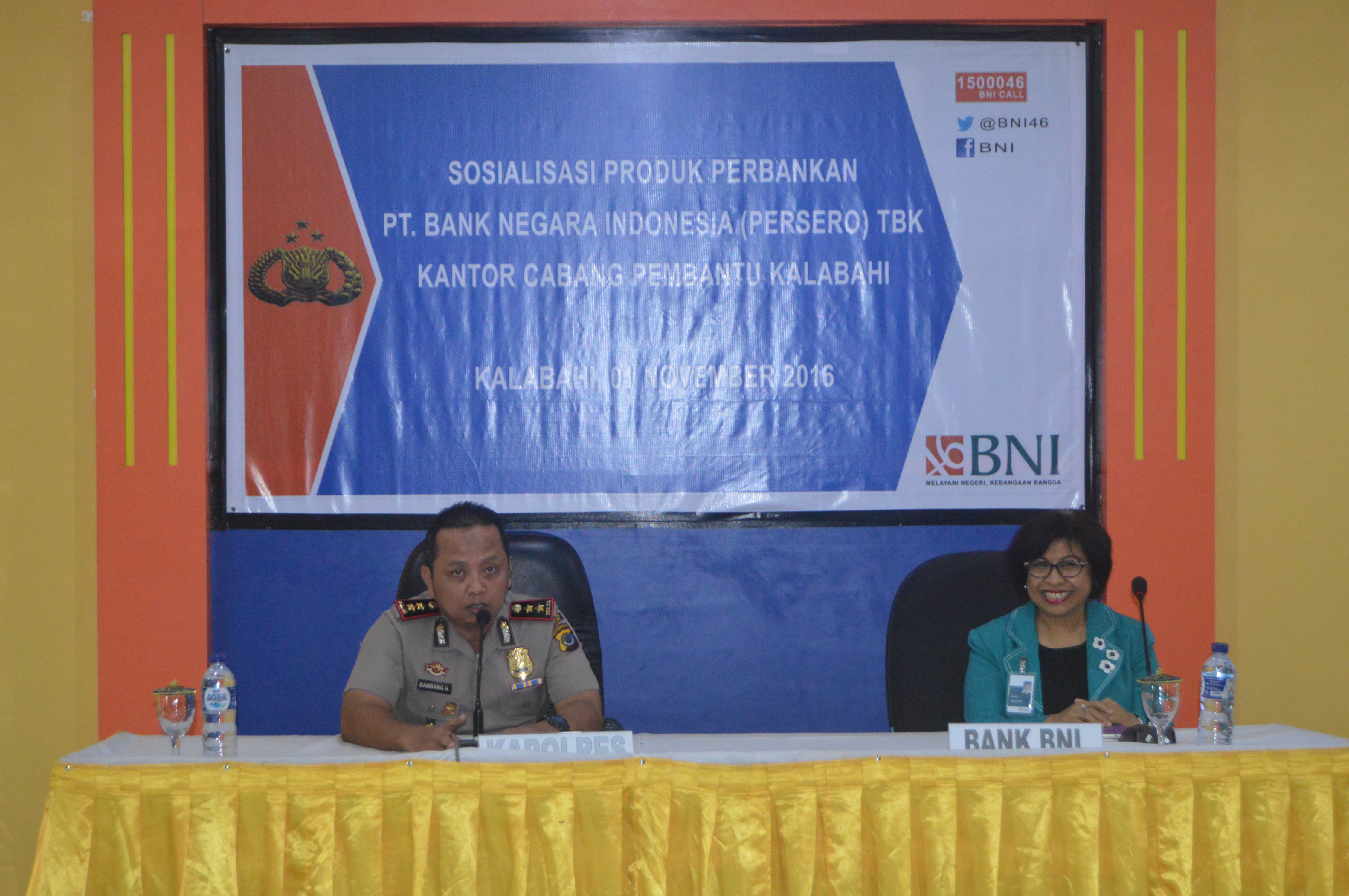 SOSIALISASI PRODUK PERBANKAN BNI DI POLRES ALOR