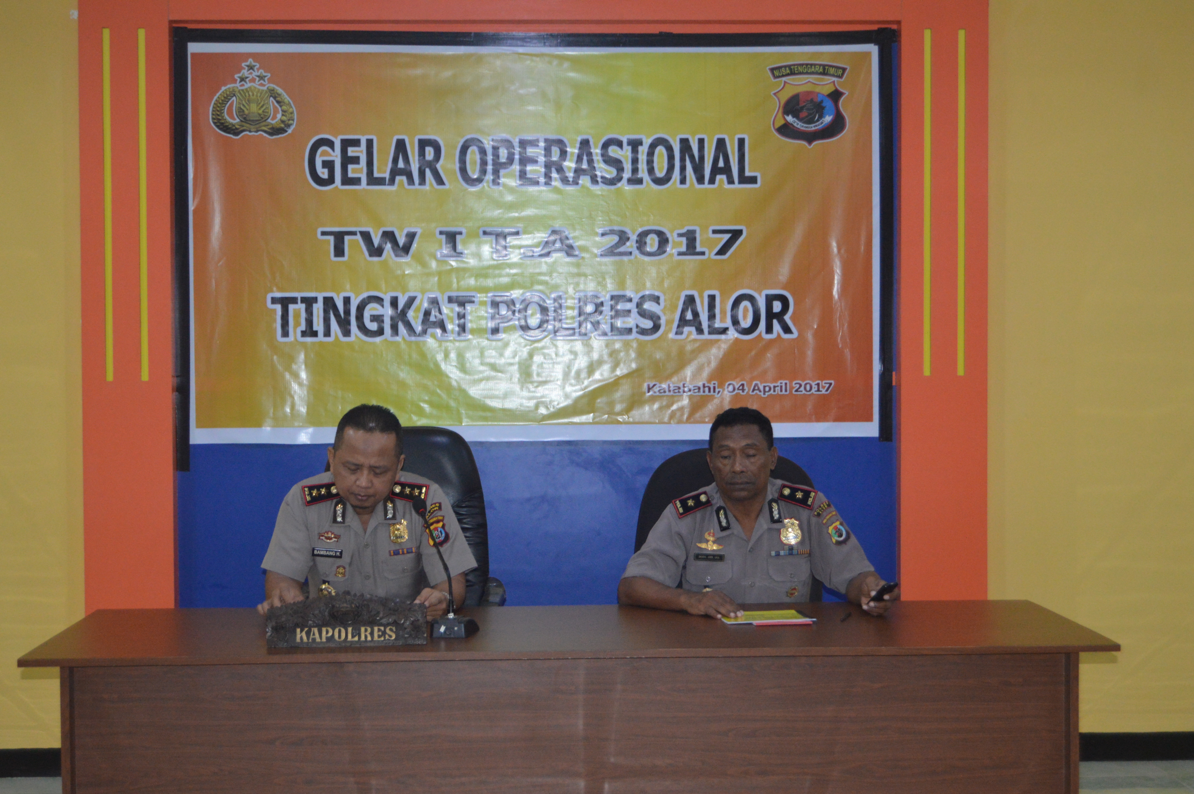 Polres Alor Melakukan Gelar Operational T.W I