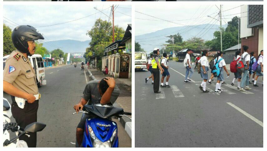 Beri Pelayanan Di Pagi Hari, Sat Lantas Polres Alor Lakukan Pengaturan Lalu Lintas