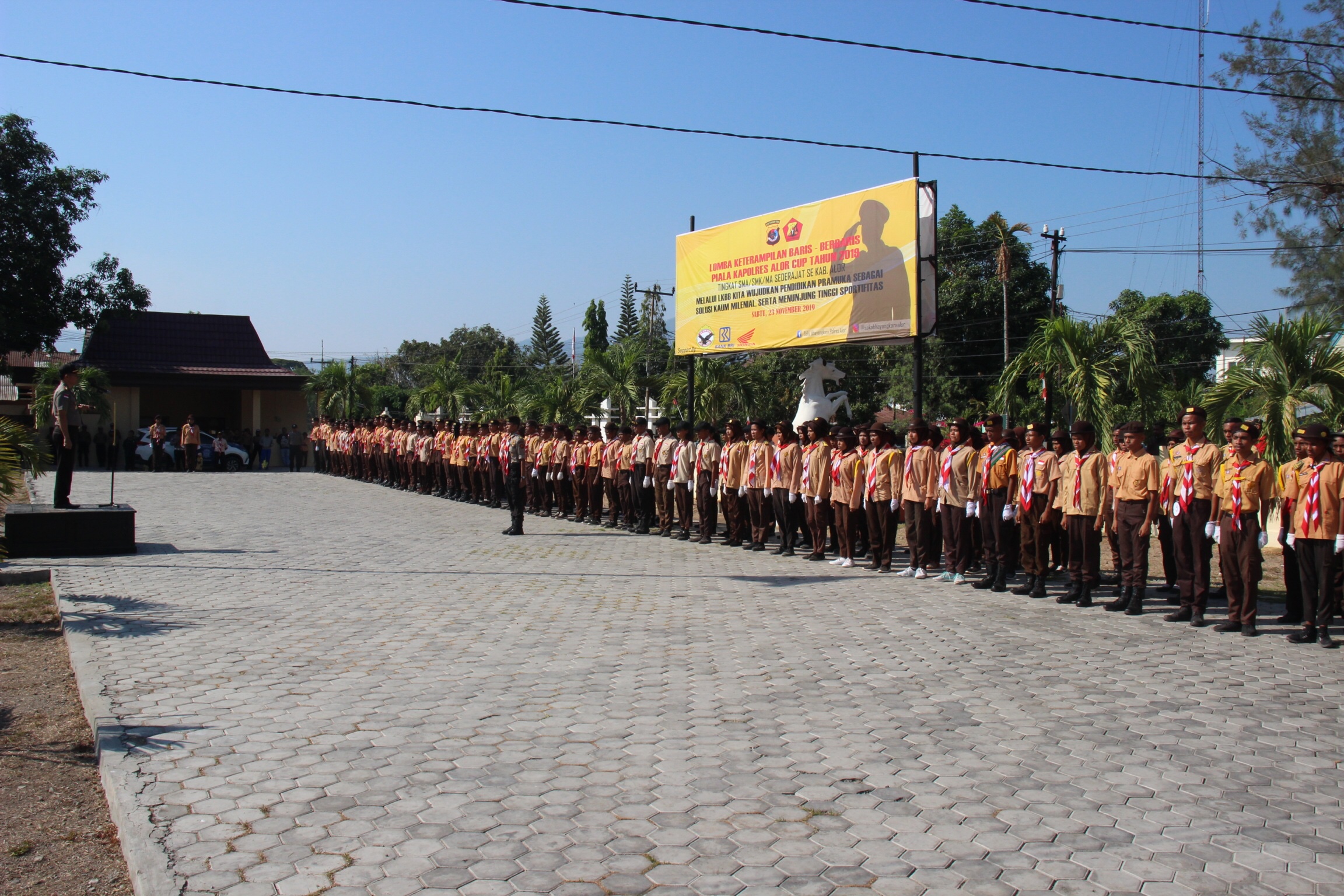 Kapolres Alor Buka Lomba Ketrampilan Baris Berbaris Piala Kapolres Alor Cup I Tahun 2019