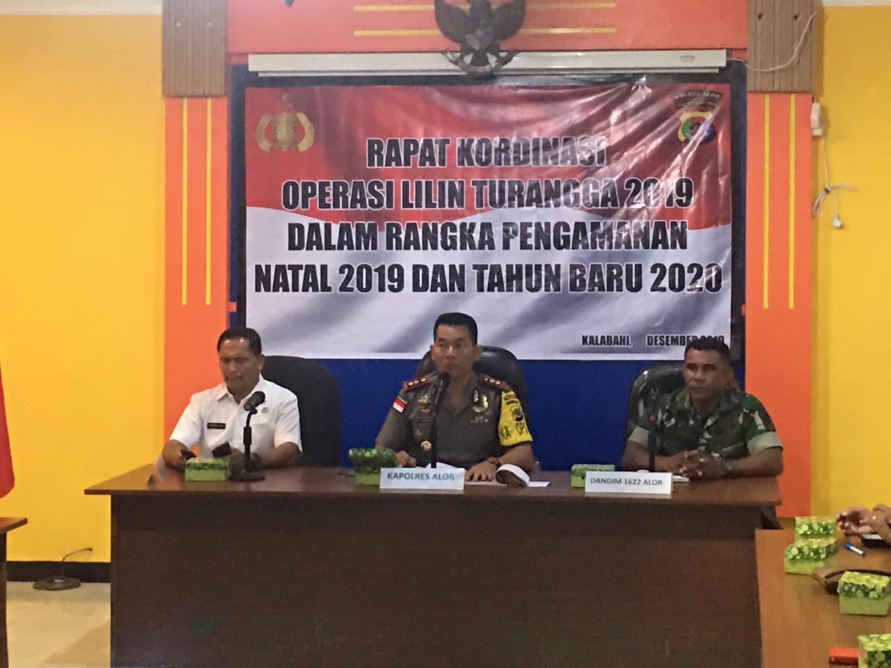 Jelang Natal 2019 Dan Tahun Baru 2020 Polres Alor Laksanakan Rapat Koordinasi dengan Inskait